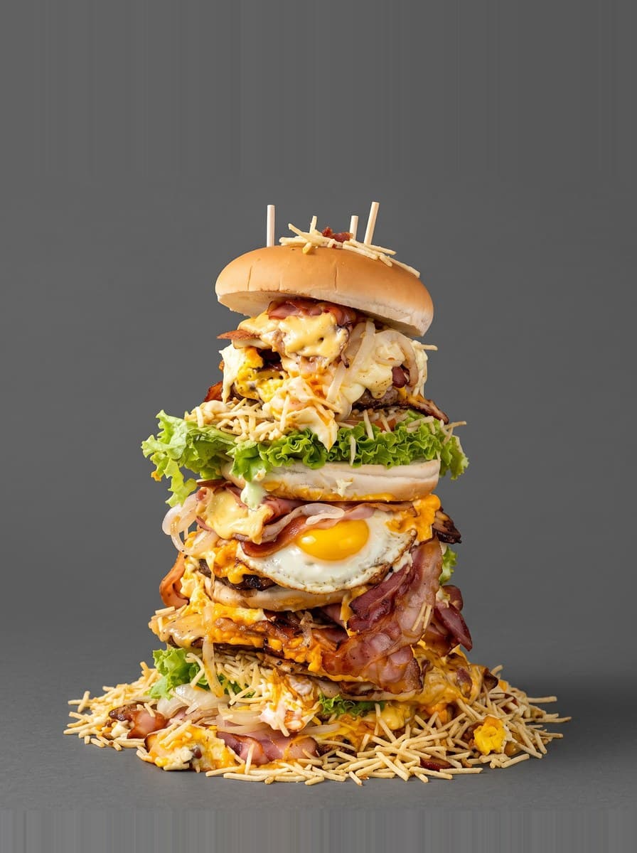 O completo da casa, o mesmo espírito do Desafio Corbucci Eats. Só peça com fome de verdade.